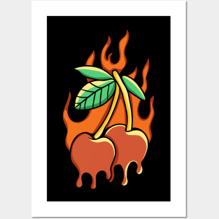 Apple on Fire Posters and Art